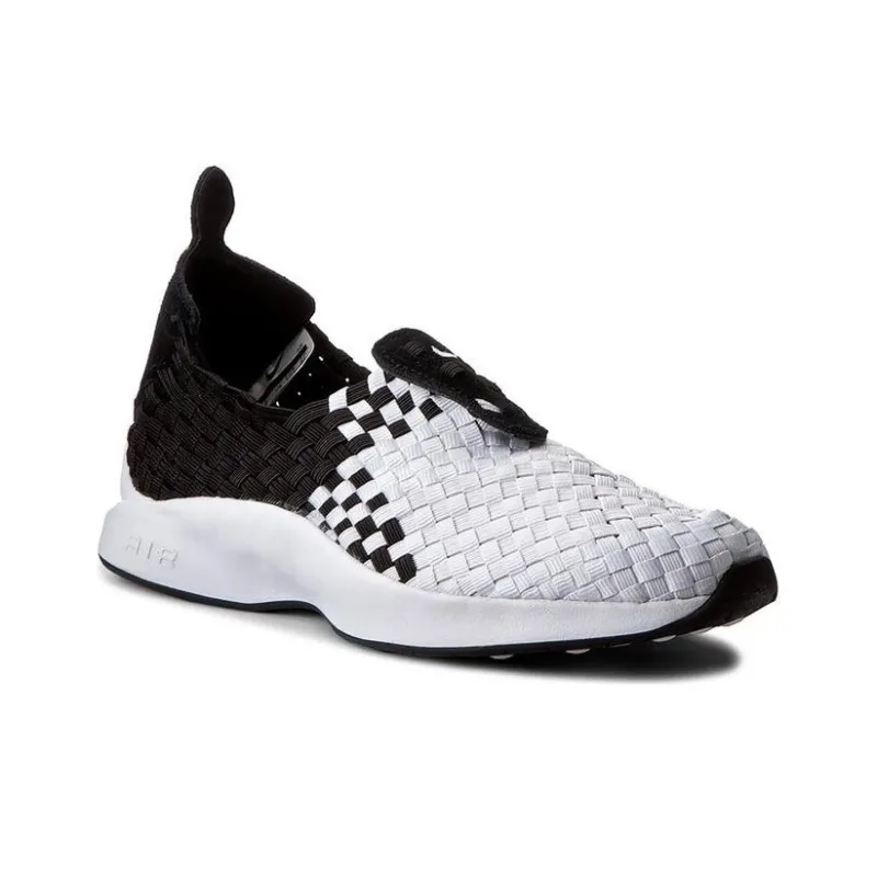 Nike Air Woven Premium Cushioning Breathable Lightweight Low-Top Casual Shoes Unisex Black White-1