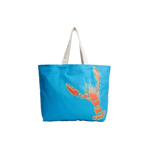 Tommy Hilfiger X Andy Warhol Cotton Tote Bag Shopping Bag Shoulder Bags Women's Stunning Blue