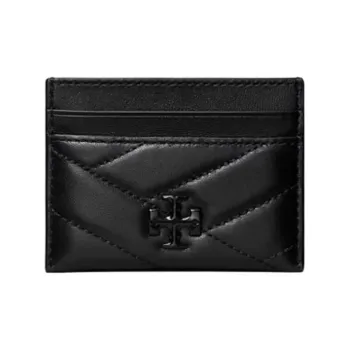 TORY BURCH Kira Leather Card Holder Women's Black