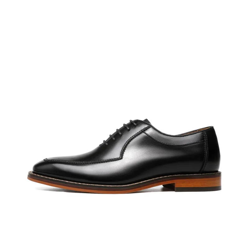 FAPAI Dress Shoes Men Low Top Brown/Black-0