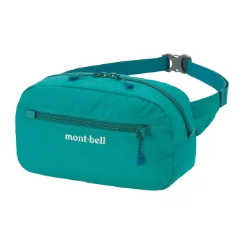 MONTBELL Nylon Fanny Pack Medium Size Unisex Turquoise Blue