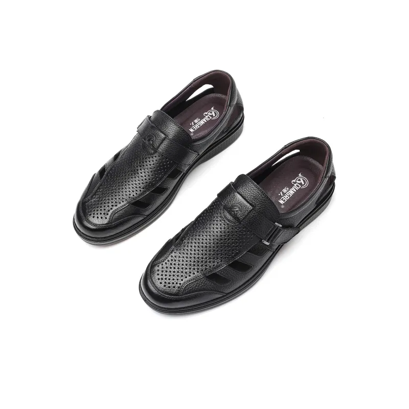 Strongman Men's Casual Shoes Men Low Top Black/Brown-4
