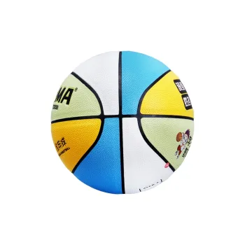 For Erma PU Basketball White Green Yellow Blue Multicolor Size 5 Training Kids'