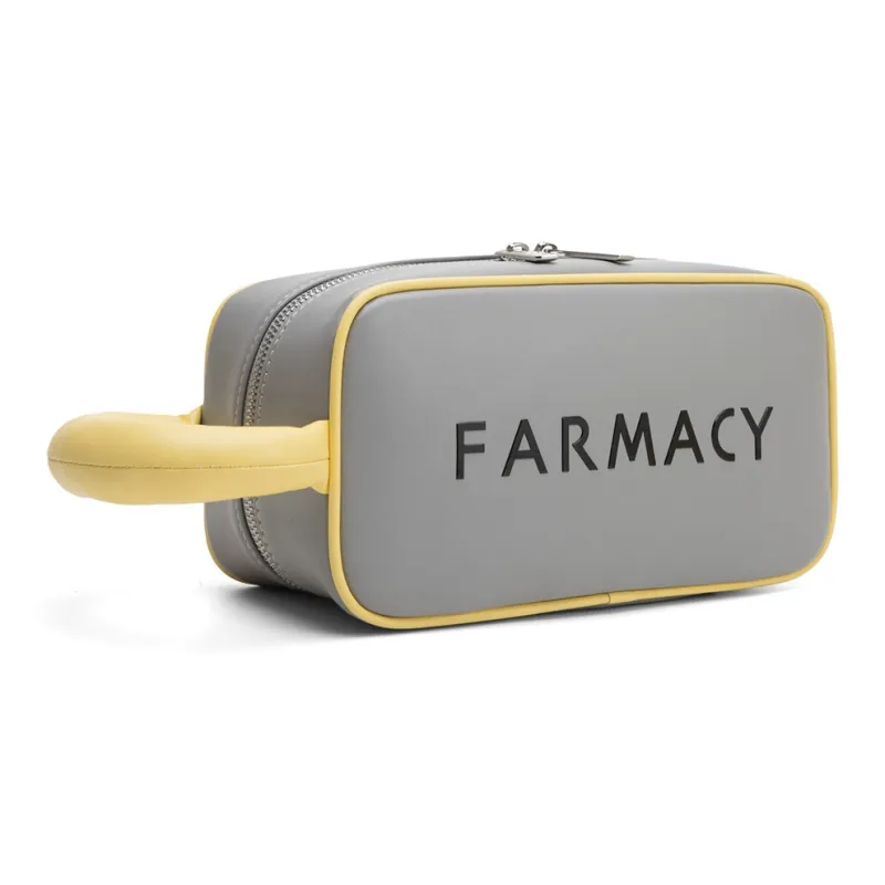 Farmacy Microfiber Synthetic Leather Makeup Bag Regular Unisex Black/Green/White/Gray-16