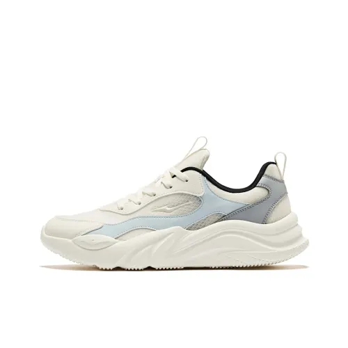 Erke Wild Surge 2.0 Durable Breathable Low-Top Casual Shoes Men's Microcrystal White Dream Blue