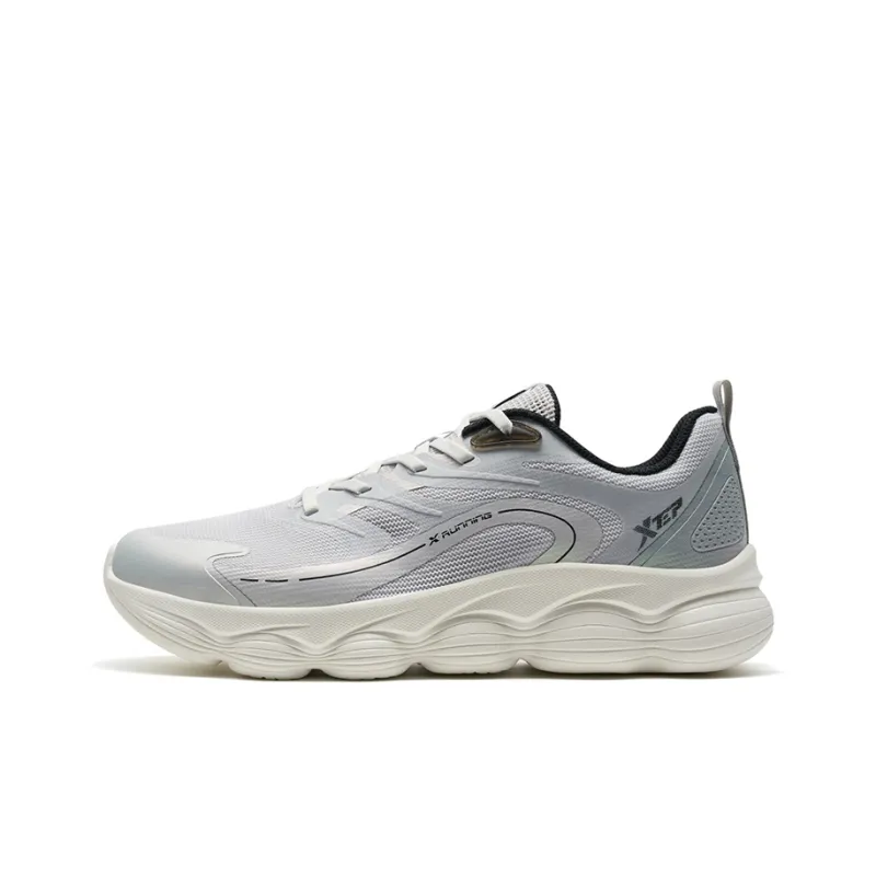 XTEP Running Shoes Men Low Top Lunar Stone Gray/Eco Friendly Gray-0