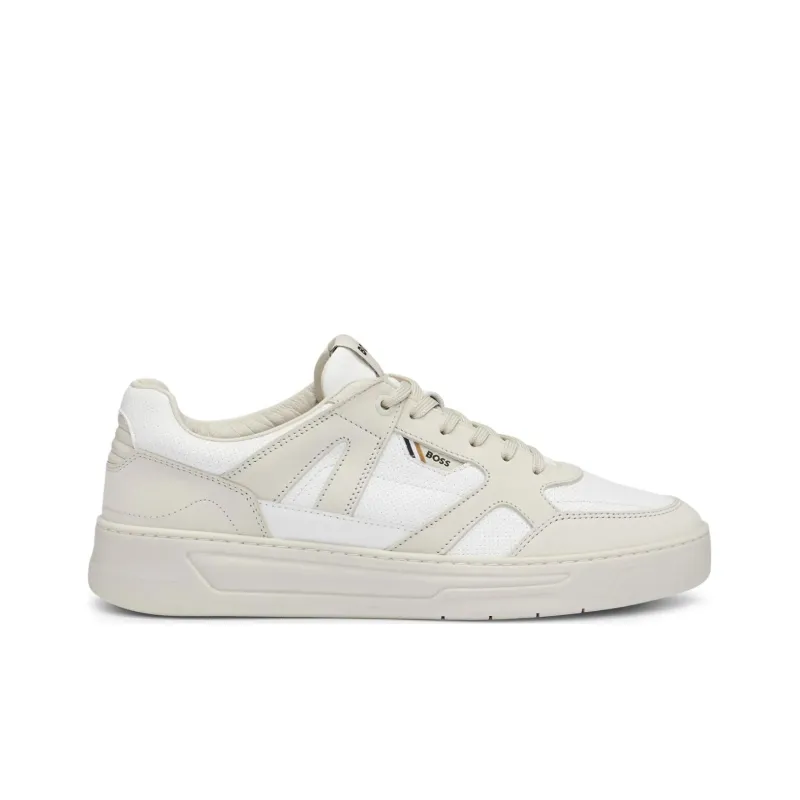 HUGO BOSS Low Top Skateboard Shoes Men's Beige-1
