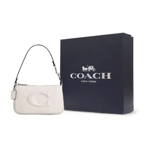 COACH Nolita Smooth Leather One Shoulder Handbags Small Size Women's White-10