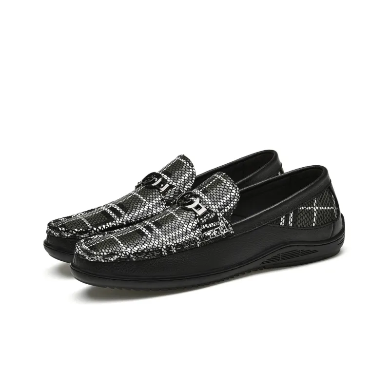 DILIKAN Loafers Men Black/White-12