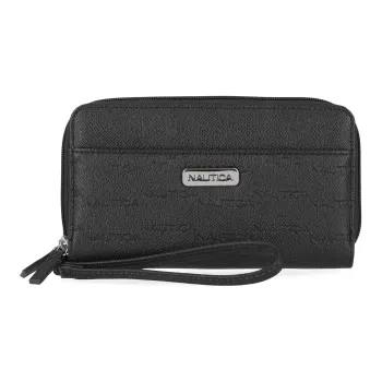 NAUTICA Polyvinyl Chloride Wristband Wallet Women's Black