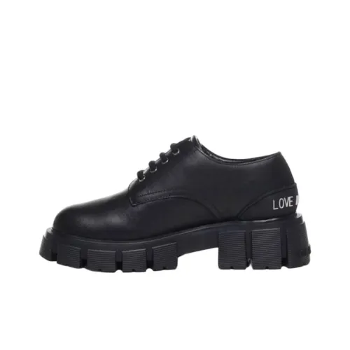 LOVE MOSCHINO Logo-raised Detail Leather Derby Shoes