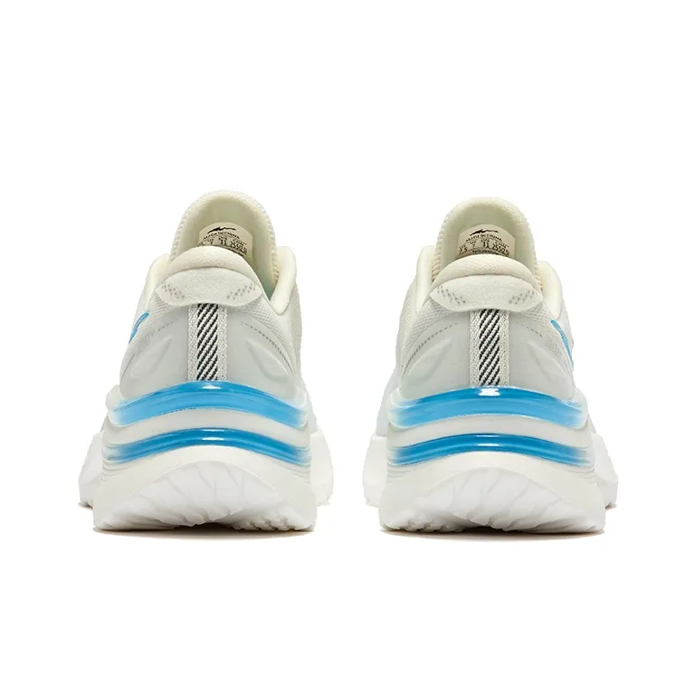 Erke Cushioning Breathable Low-Top Running Shoes Men's Microcrystal White & Misty Blue-3