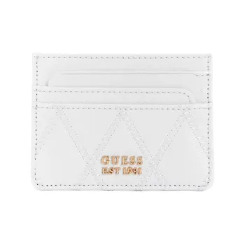 GUESS Artificial Leather Card Holder Unisex White