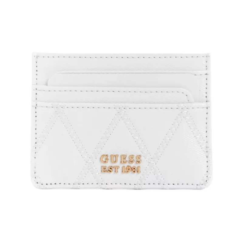 GUESS Artificial Leather Card Holder Unisex White-0