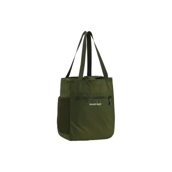 MONTBELL Nylon Tote Bag, Shopping Bag, Shoulder Bag, Handbag Small Size Unisex Khaki Green