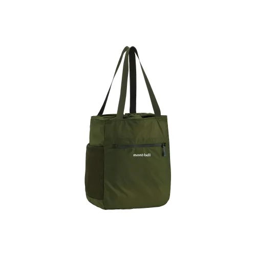 MONTBELL Nylon Tote Bag, Shopping Bag, Shoulder Bag, Handbag Small Size Unisex Khaki Green