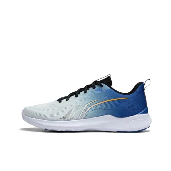 LiNing Qingyi Cushioned Anti Slip And Wear Resistant Lightweight Low Top Running Shoes Men's White Blue