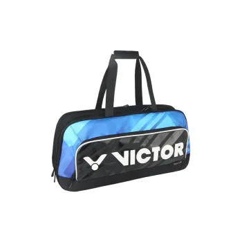 VICTOR Polyester Shoulder Bag Unisex Black & Bright Blue