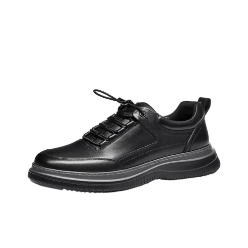 BOSSSUNWEN Casual Shoes Men Low-Top Black