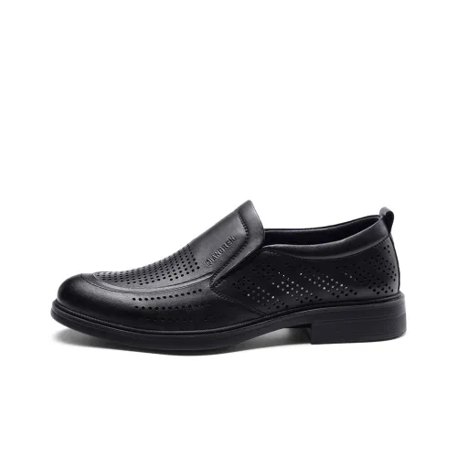 Strongman 3515 Men's Summer Breathable Leather Shoes Business Casual Shoes For Middle-Aged And Elderly Men