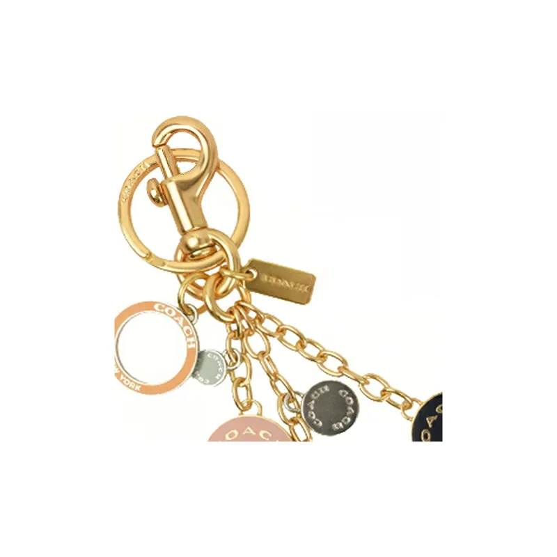 COACH Metal Charm Bag Accessory Women's Black & Pink-3