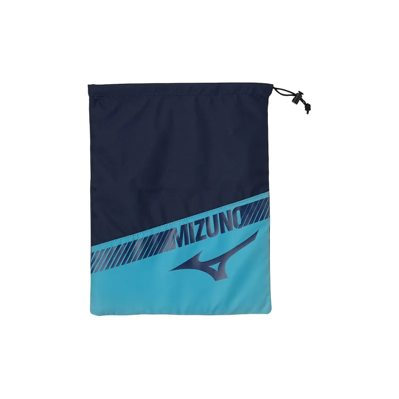 Mizuno Polyester Shoe Bag Storage Bag Unisex Marine Blue & Turquoise-0