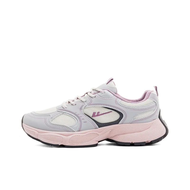 Warrior Lightweight Wear Resistant And Slip Resistant Low Top Chunky Sneakers Women's Ash Ecru-0