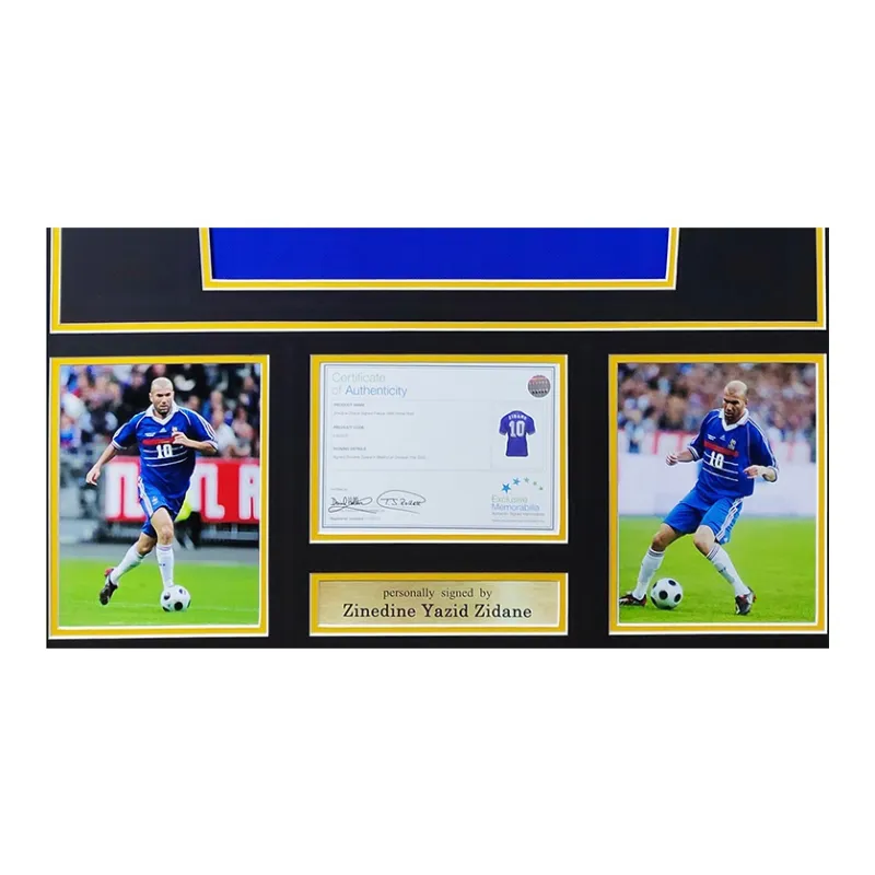 Huayitaojin Jersey EM Henley Officially Signed Company Certificate Framed Men's Home Decoration Collectible-2