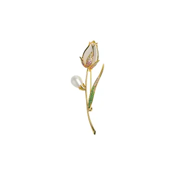 Princess Cui Chalcedony Pearl Brooch Women's