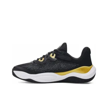 Under Armour Durable Breathable Low Top Casual Shoes Unisex Black Gold