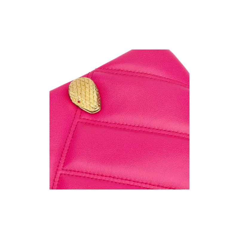 BVLGARI Serpenti Cabochon Calfskin One Shoulder Crossbody Cell Phone Pouch Women's Pink-3