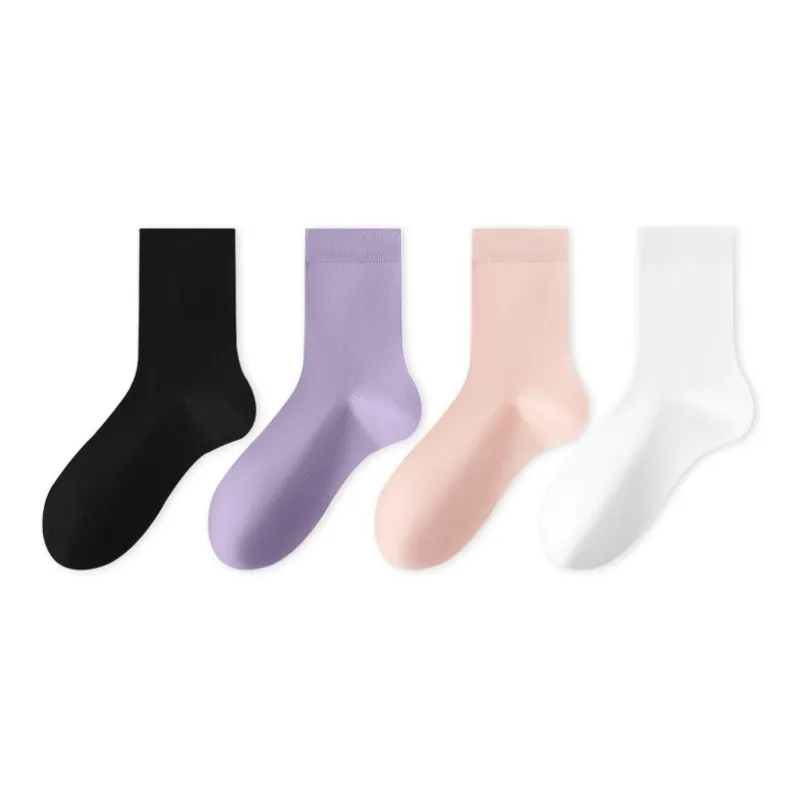 MIIOW Mid Calf Socks Women's 4 Pack-30