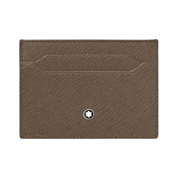 MONTBLANC Printed Leather Card Holder Men's Creamy White