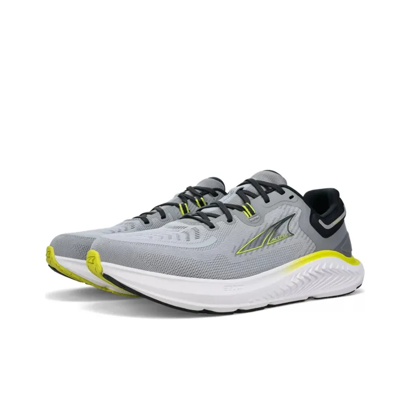 Altra Paradigm 7 Cushioning Anti Slip And Wear Resistant Low Top Running Shoes Men's Gray White Yellow-2