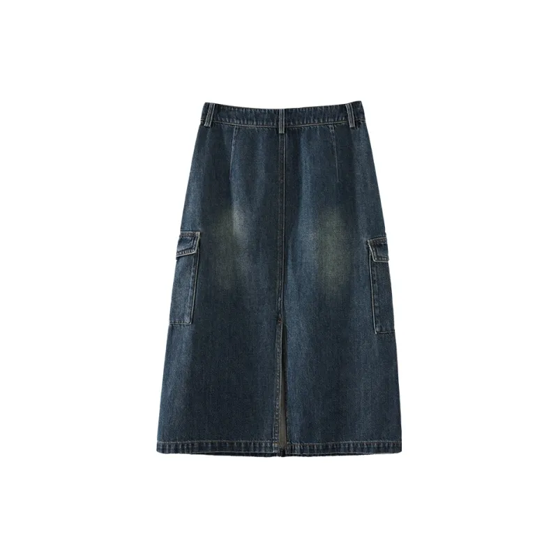 YALIDA Denim Long Skirts Women's-7