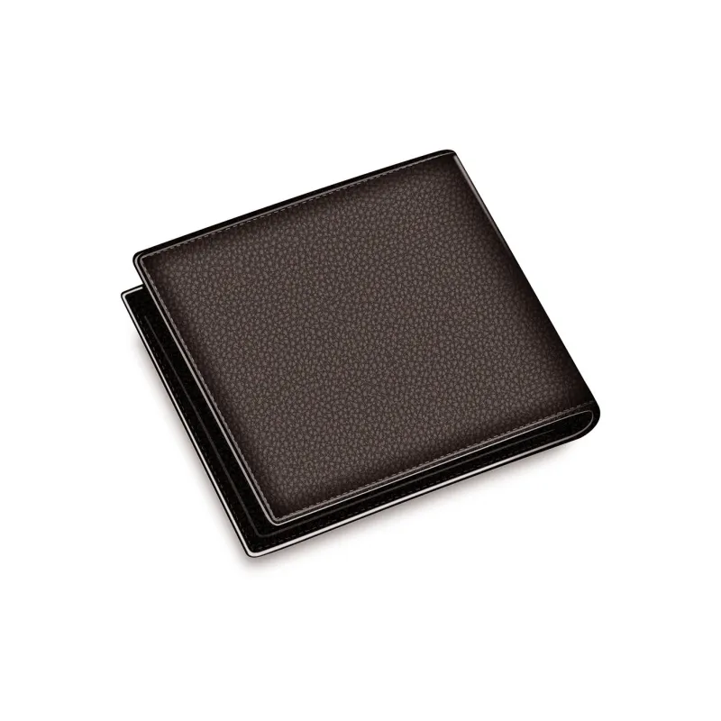 BISON DENIM Cow Leather Wallet Regular Men's Black-3
