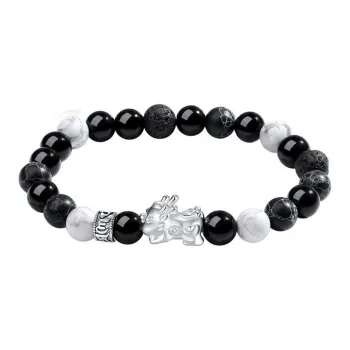 GIMK Obsidian Chinese Auspicious Animal Beaded Bracelet Women's