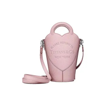 TIFFANY & CO. Taurillon Leather Bucket Bag, Handbag, Shoulder Bag, Crossbody Bag Mini Women's Crystal Pink