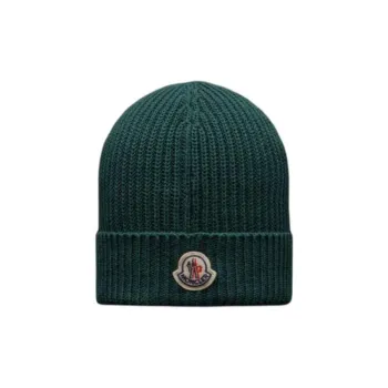 Moncler Logo Patch Knitted Beanie
