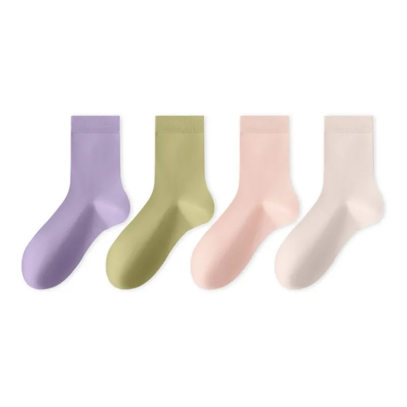 MIIOW Mid Calf Socks Women's 4 Pack-20