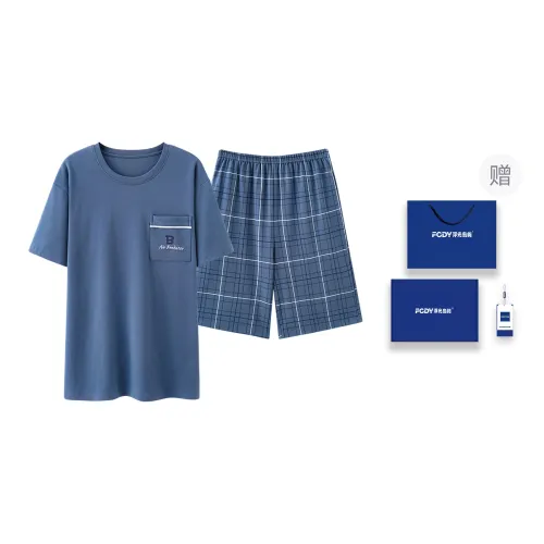 Floating Light Islands Pajama Set Men's Blue