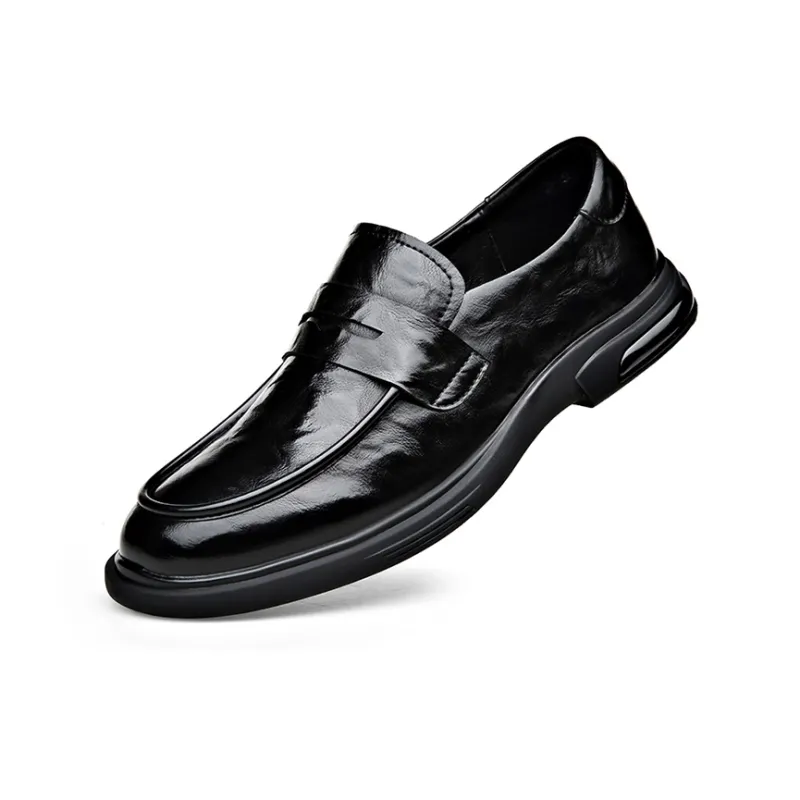 GZZ Men's Casual Shoes Men Low Top Black/Brown-3
