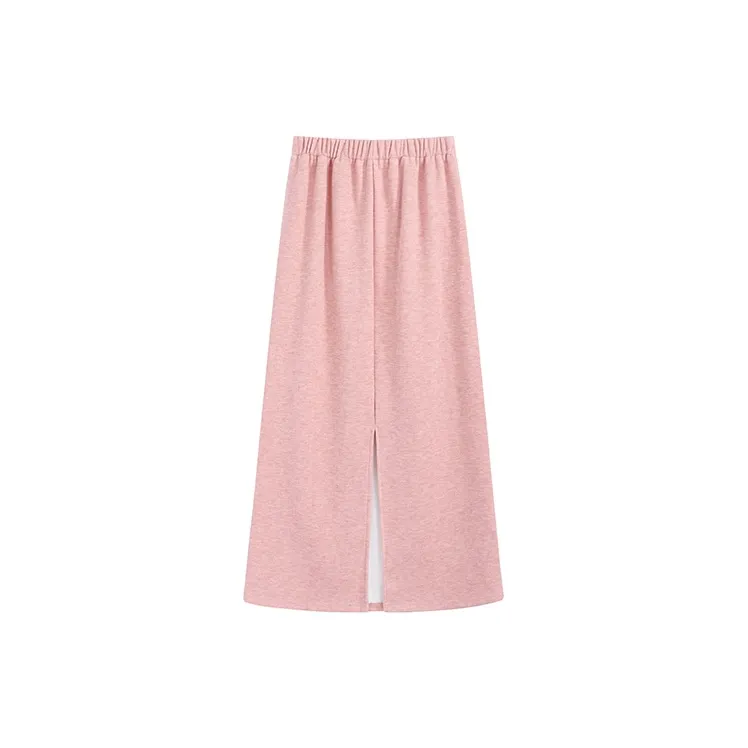 Garbege Casual Long Skirts Women's Pink-1