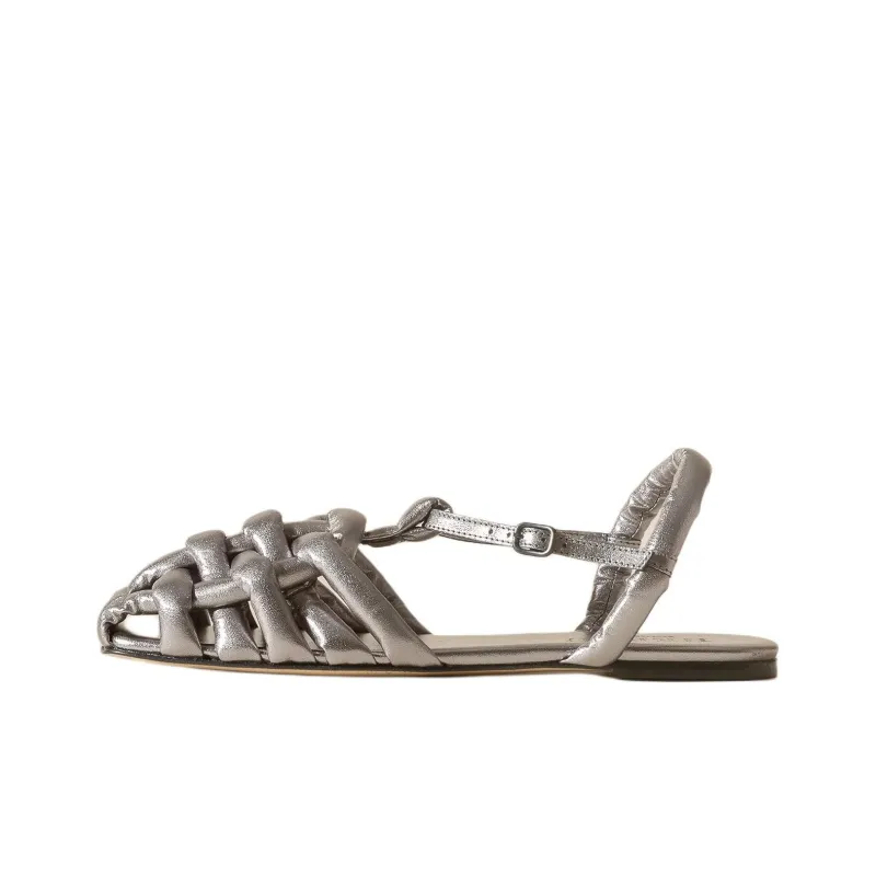Hereu Cabersa Roman Sandals 0.5cm Women's Silver-0