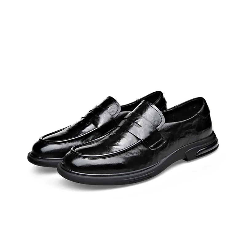 GZZ Men's Casual Shoes Men Low Top Black/Brown-2