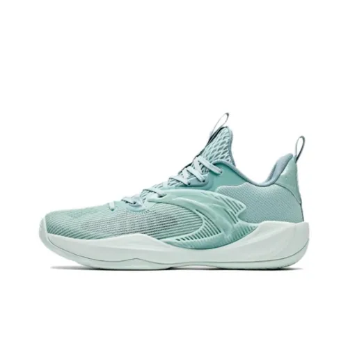 ANTA Basketball Shoes Men Low-Top Misty Green/Fish-Eye Green