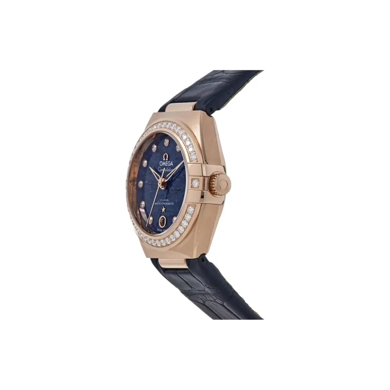 OMEGA Constellation Collection Automatic Mechanical Movement Women's Watch Watch 29mm Blue Dial-2