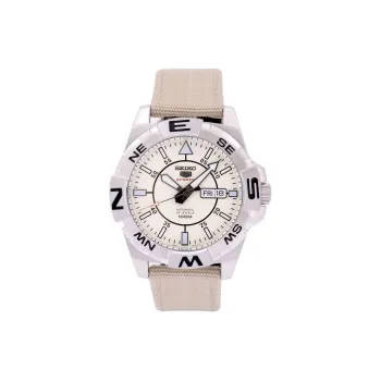 SEIKO Automatic Mechanical Movement Nylon Strap Watch 46mm Unisex Yellow Watch Dial SRPA67K1