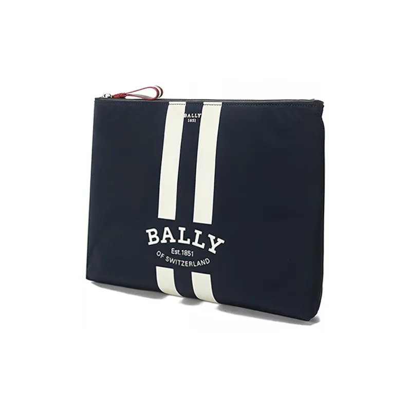 BALLY Fabric Card Holder Coin Purse, Clutch Regular Men's Dark Blue-1