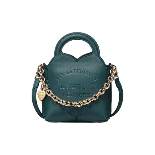 TIFFANY & CO. Return To Tiffany™ Series Calfskin Shoulder Bag Crossbody Bag Handbag Extra Mini Women's Gemstone Blue